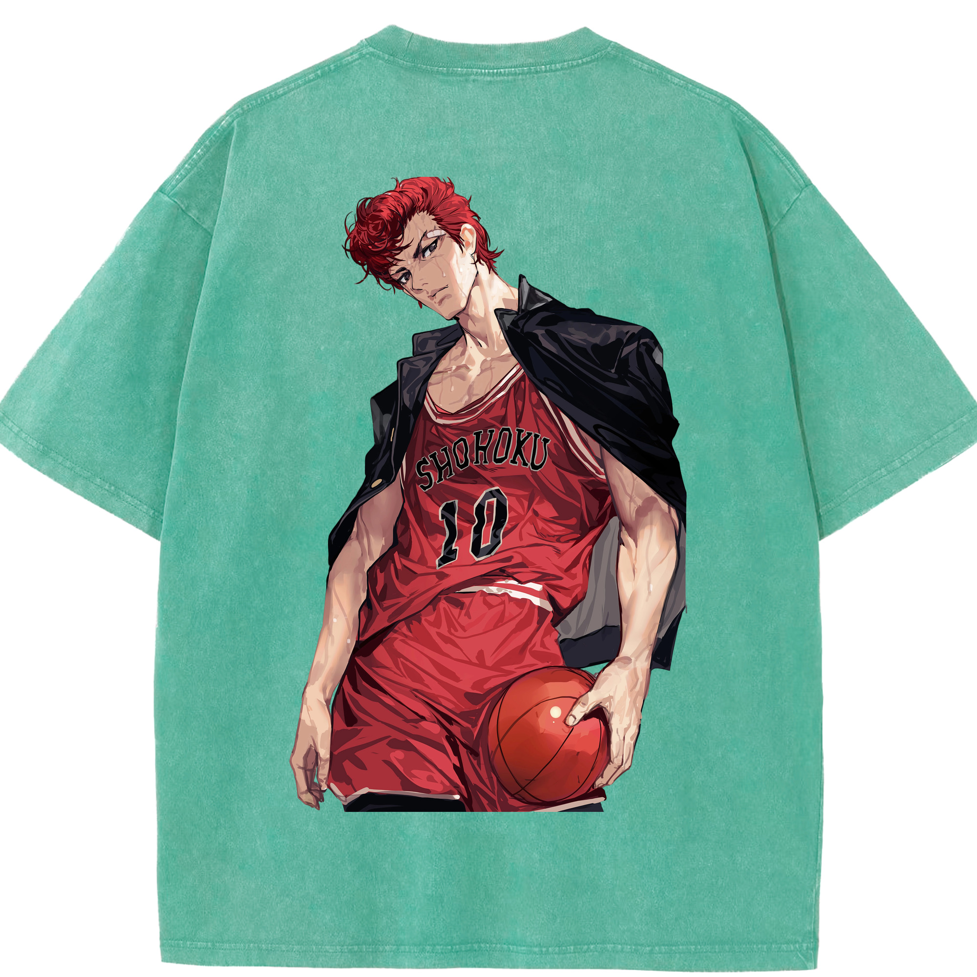 （画像用） SLAM DUNK／スラムダンク 綿100% ヴィンテージ風 半袖Tシャツ（背面プリント）